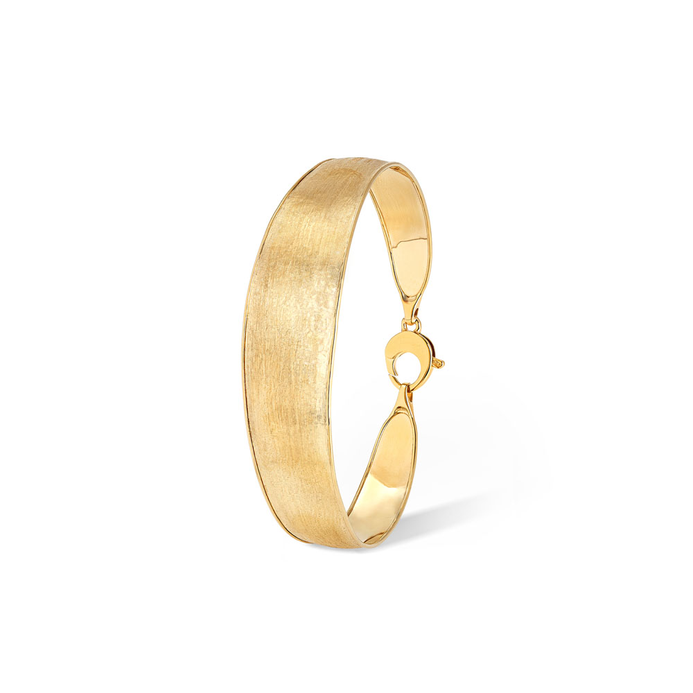 18K Yellow Gold Lunaria Collection Medium Width Bangle